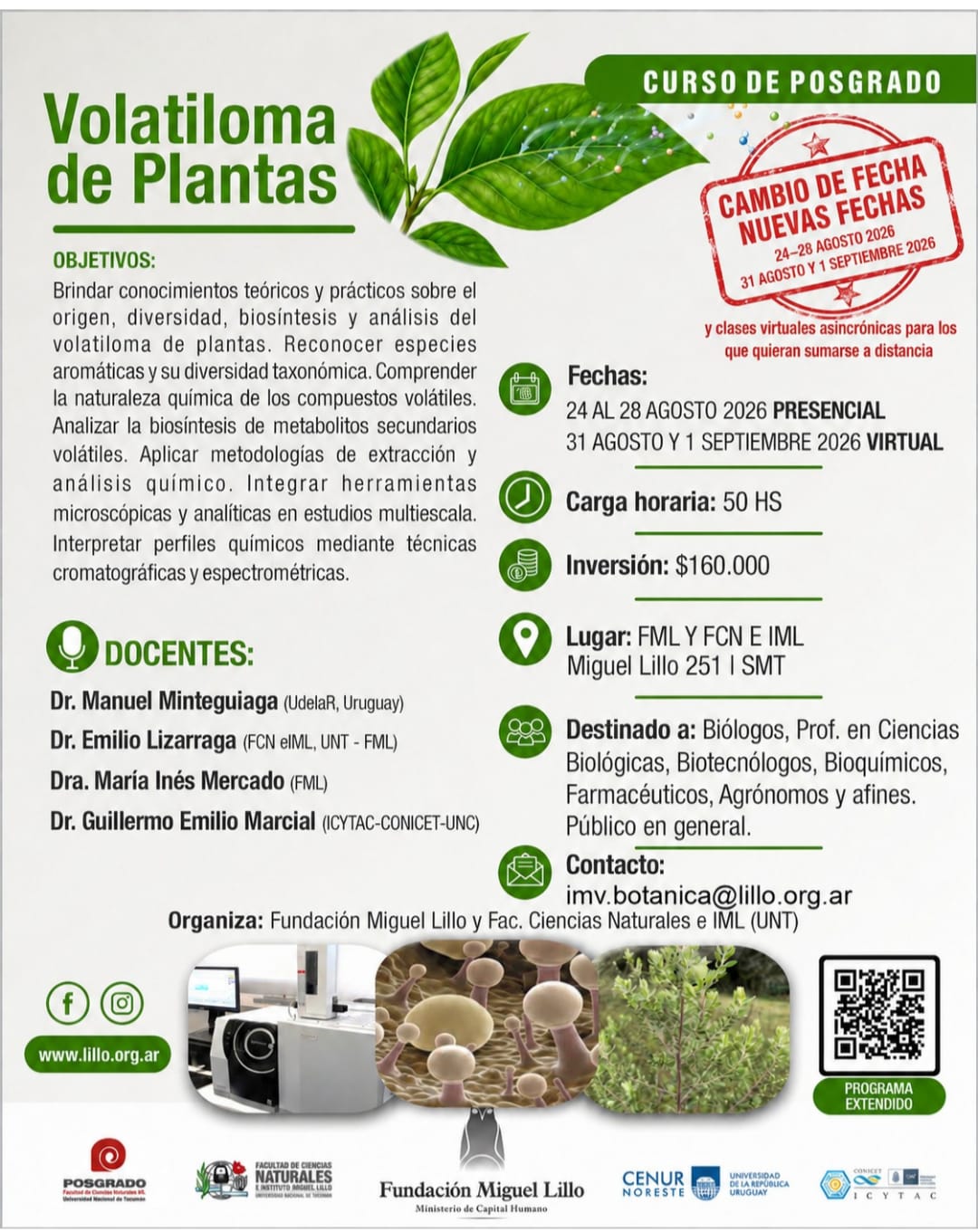 Curso de Posgrado: Volatiloma de Plantas